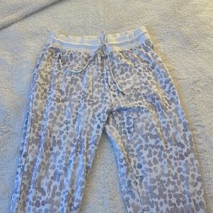 Stars Above Leopard Print Fleece Lined Jogger Pajamas